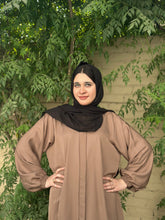 Hina Front Open Abaya (Desert Brown)-03