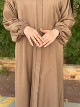 Hina Front Open Abaya (Desert Brown)-03