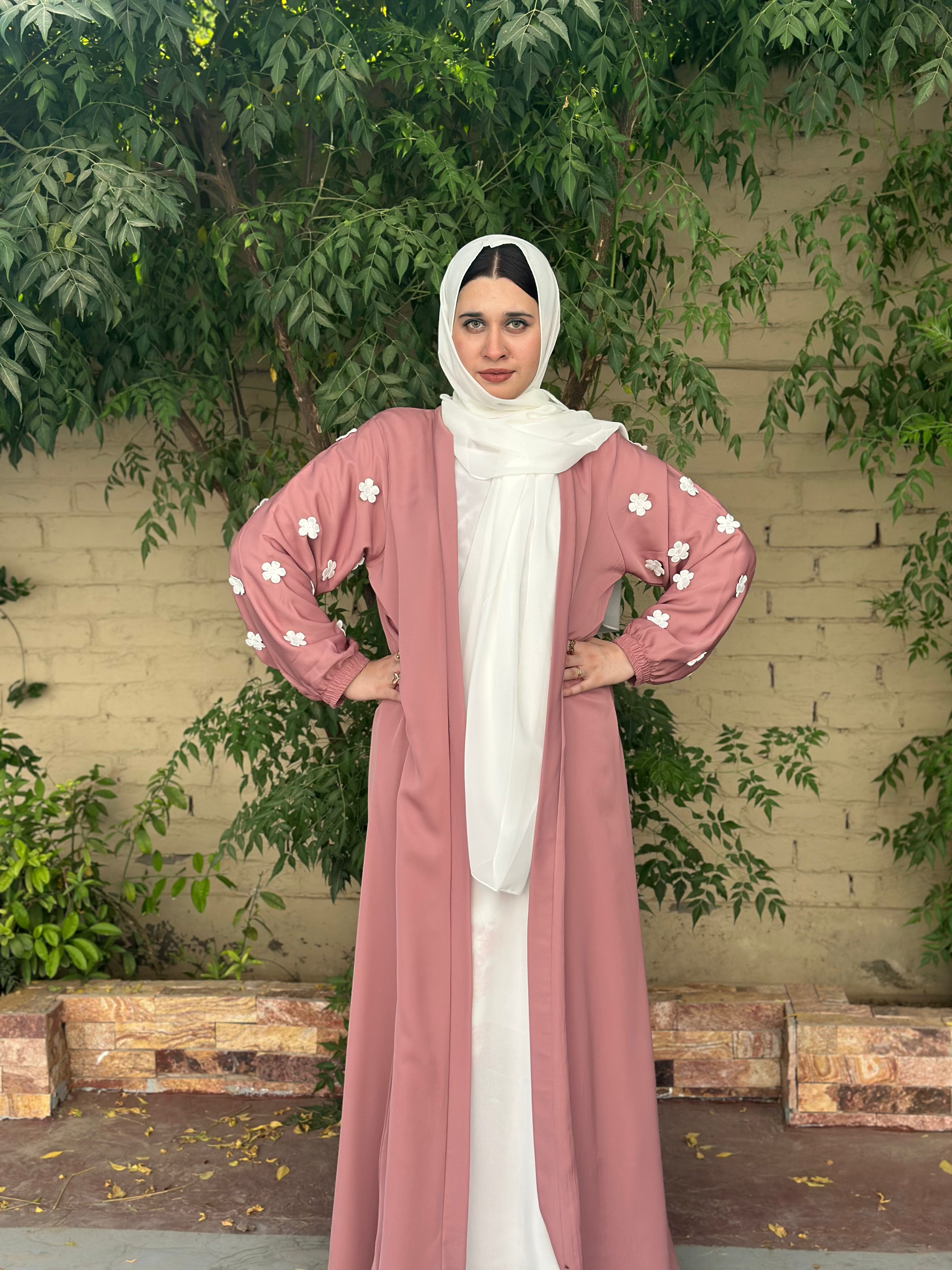 Dania's Floral Abaya 2pc
