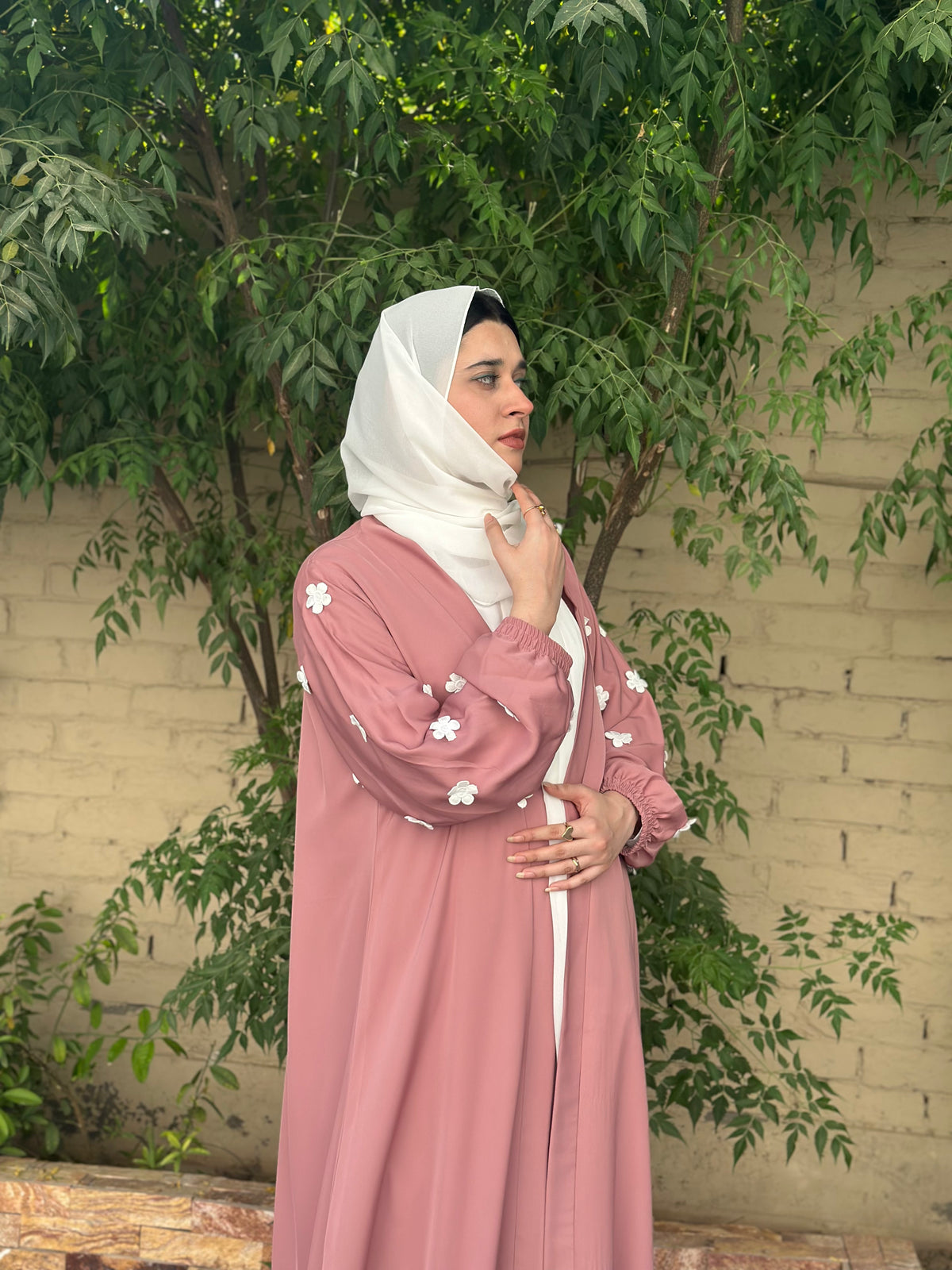 Dania's Floral Abaya 2pc