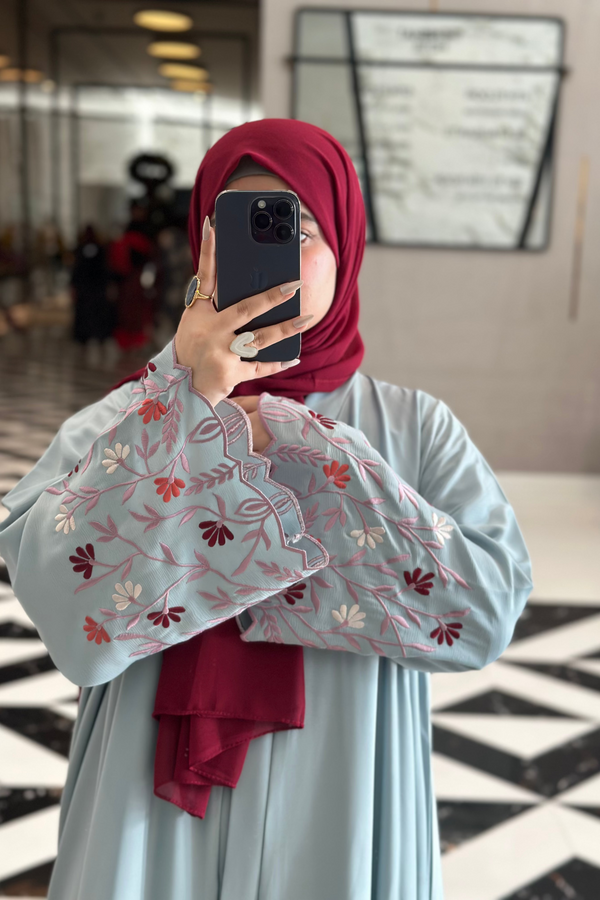 Cloud Blue women Abaya