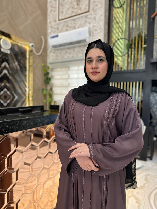 Elegant Plum Nidah Abaya-46