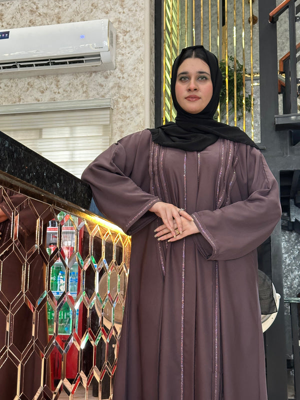 Elegant Plum Nidah Abaya-46