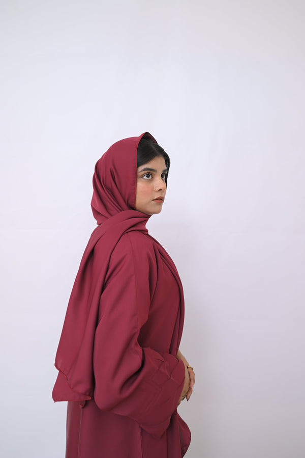 Dania's Decent Maroon Abaya-28