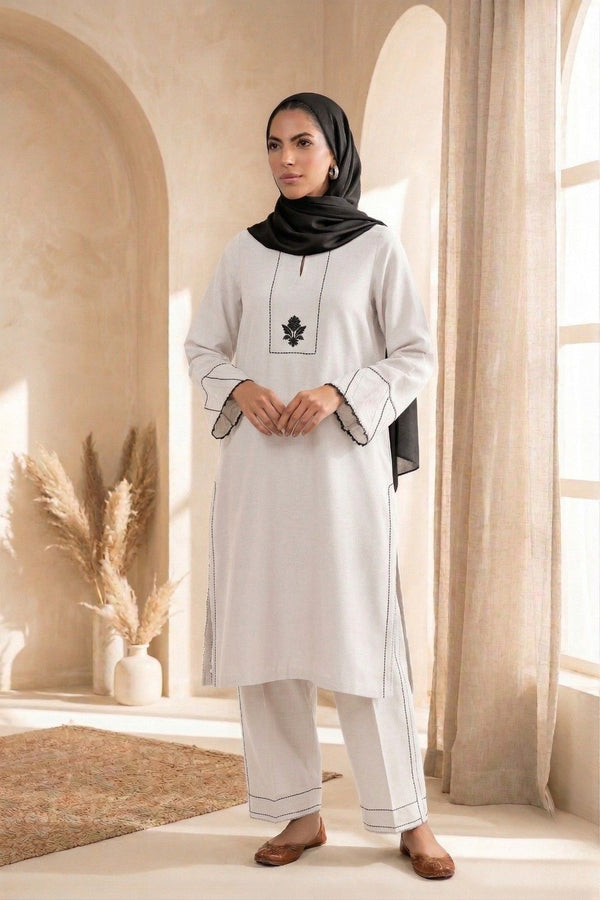 Heritage Stitch Embroidered Co‑ord Set