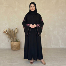 Embroidered Scallop Bell Abaya