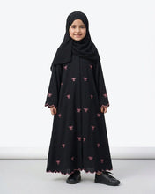 kids bow abaya+ ghera cutwork
