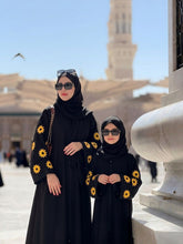 Sunflower Emb Mommy & Me Abaya Set