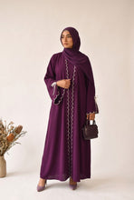 Cutwork Embroidered Abaya with Tie Sleeves 2 pc