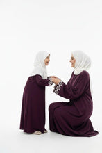 Elegant Mommy & Me Matching sleeves Embroidry abaya