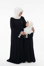 Elegant Mommy & Me Matching sleeves Embroidry abaya