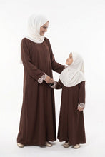 Elegant Mommy & Me Matching sleeves Embroidry abaya
