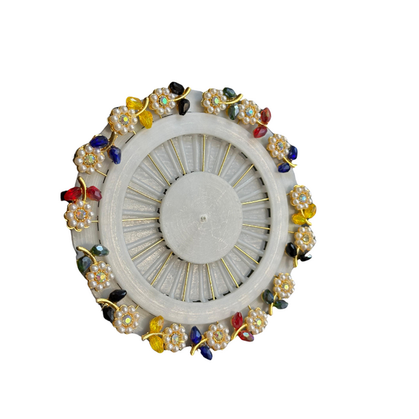 Flowers with leaf Hijab Pins with Safety Caps Colorful Crystal Rhinestone Ball Muslim Hijab Scarf Pins Brooch Pins Scarf Shawl Sweater Cardigan Safety Pins Wedding Pins Sewing Snag-Free Pins