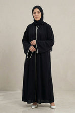 Lace‑Front Black Elegance Abaya
