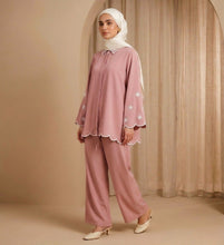 Scallop Bloom Embroidered Co‑ord Set