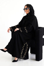 Golden Laurel Embroidered Abaya