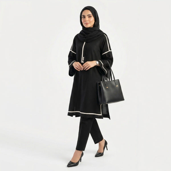 Contrast Piping Modest Set