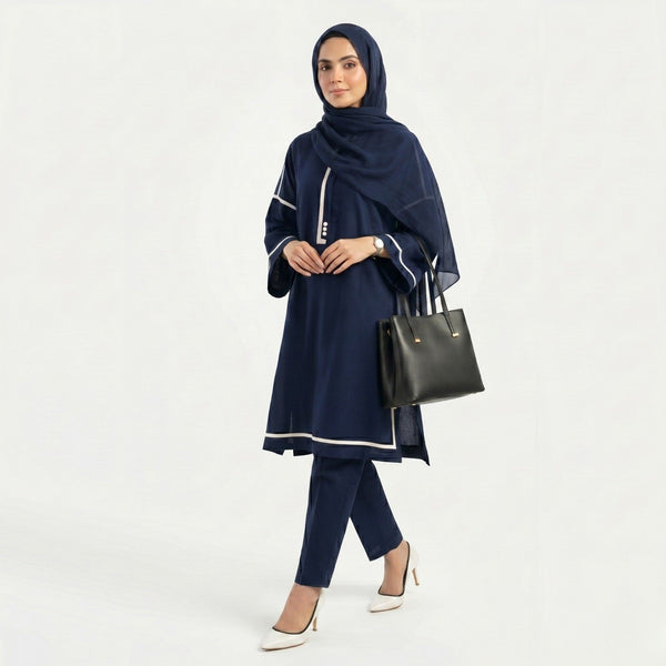 Contrast Piping Modest Set