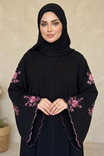Embroidered Scallop Bell Abaya