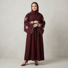 Embroidered Scallop Bell Abaya