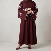 Embroidered Scallop Bell Abaya