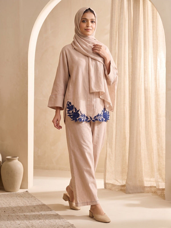 Azure Bloom Modest Co-ord Set