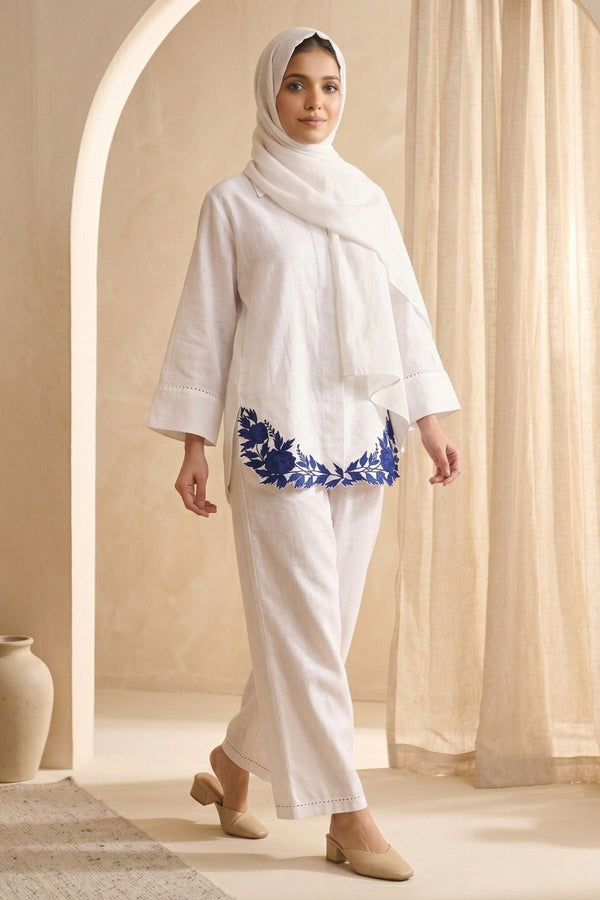 Azure Bloom Modest Co-ord Set