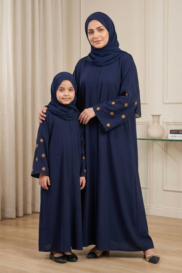 Graceful Harmony Mother-Daughter Abaya Set