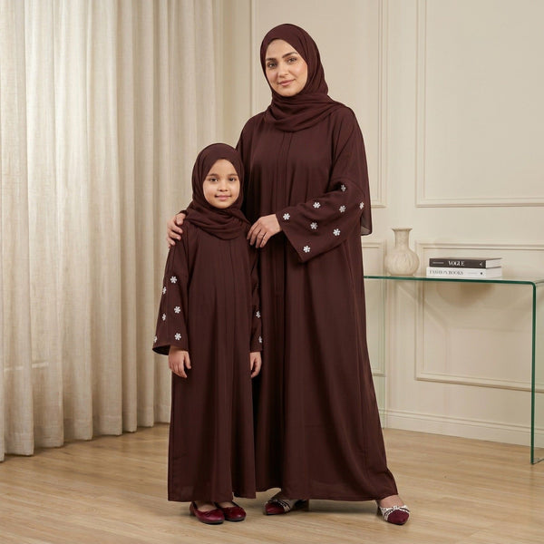 Graceful Harmony Mother-Daughter Abaya Set