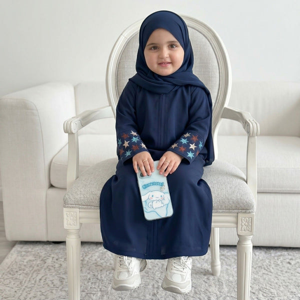 Midnight Star Charm Kids Abaya