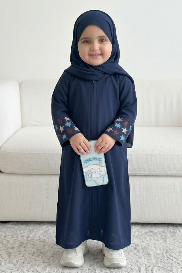 Midnight Star Charm Kids Abaya