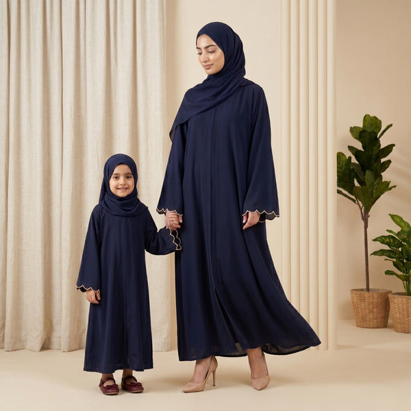 Mehrab Edge Mummy and Me Abaya set