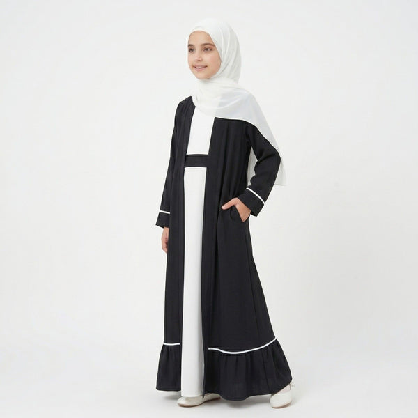 Signature Fall Layered Abaya 2 pc