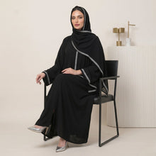 Basic Abaya with Embroidered Hijab