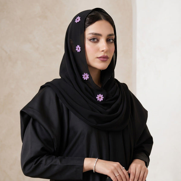 Bloom Grace Embroidered Scarf