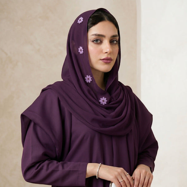 Bloom Grace Embroidered Scarf