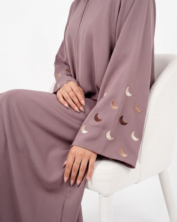 Lunar Motif Sleeve Abaya