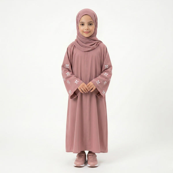 Afiya Bow Whisper Kids Abaya