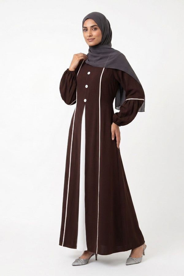 2 Piece Button Abaya
