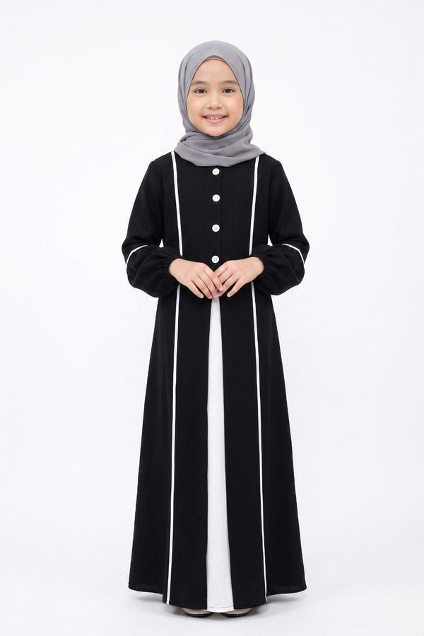 2 piece Buttoned Abaya kids