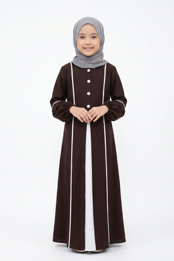 2 piece Buttoned Abaya kids