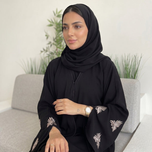 Nayra Palm Embroidered Abaya