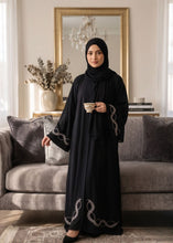 Black Sleeves Embroidery Abaya