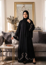 Black Sleeves Embroidery Abaya