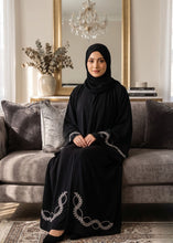 Black Sleeves Embroidery Abaya