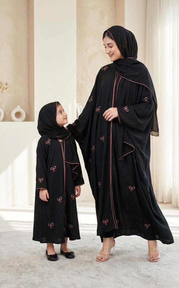 Bow Mummy and Me  Abaya set