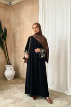 Minimal Abaya with Sleeve Embroidery