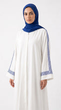 Azure Elegance Embroidered Abaya