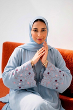 Cloud Blue women Abaya