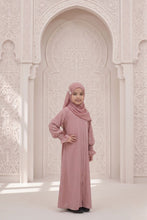 Kids abaya with sleeves pearls
